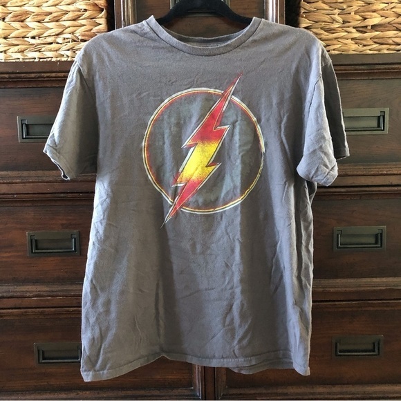 Flash gray cotton short sleeve graphic tee in size M - Picture 1 of 4
